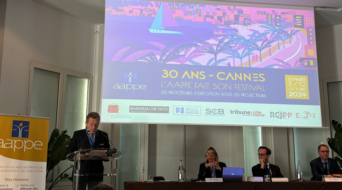 PARTICIPATION DE MAITRE DAVID SARDA AU CONGRES DE L’AAPPE A CANNES LES 11 ET 12 OCTOBRE 2024 